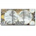 wall26 - 3 Panel Canvas Wall Art - Vintage World Map - Giclee Print Gallery Wrap Modern Home Decor Ready to Hang - 16"x24" x 3 Panels   